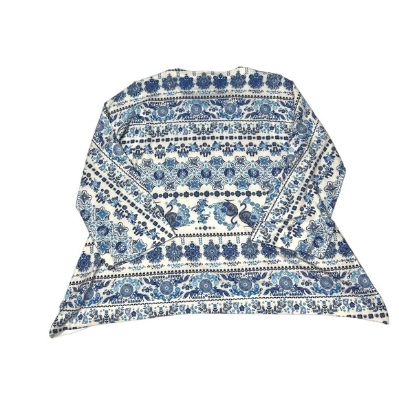 Nally & Millie Tunic Top Peacock Print Long Sleeve - Picture 6 of 10